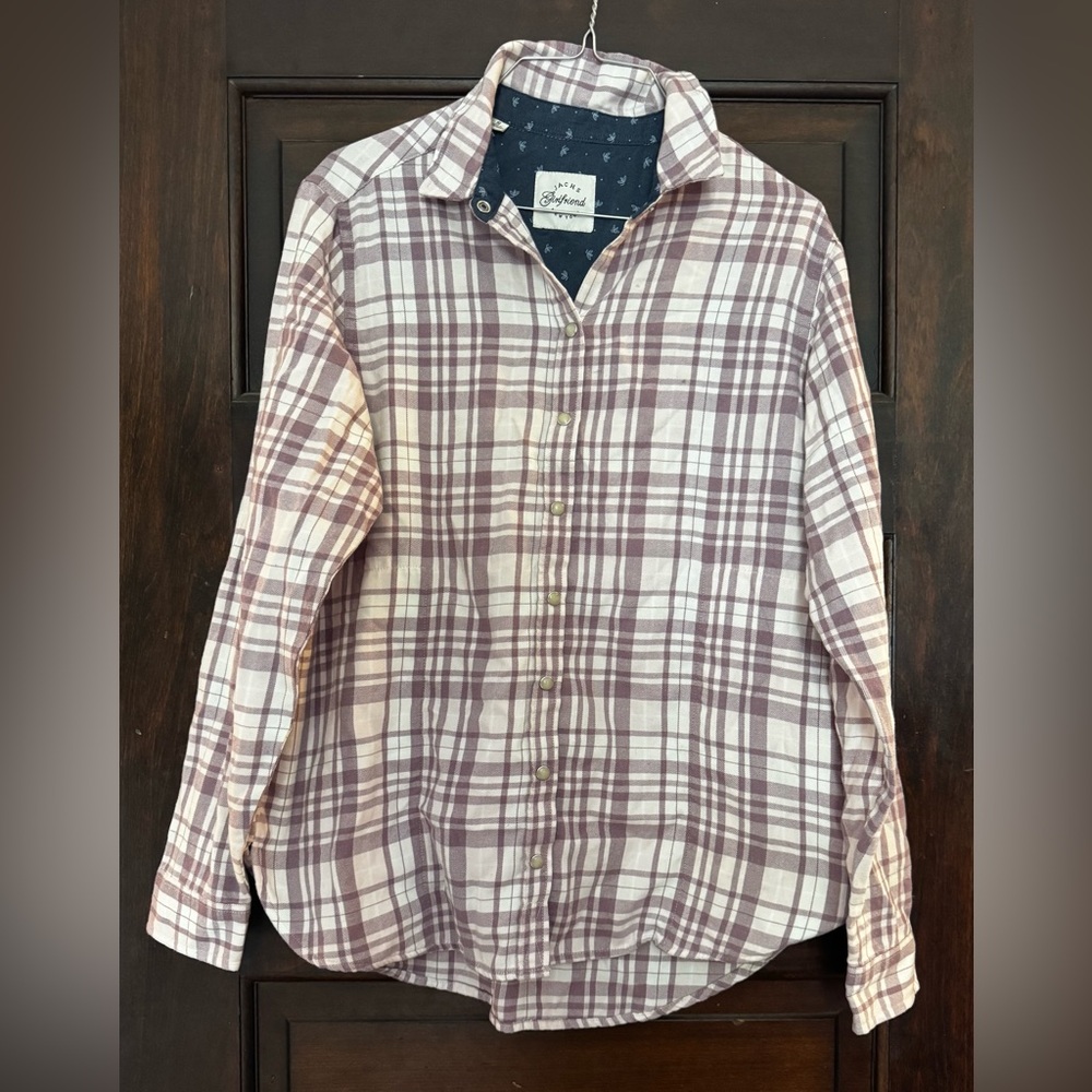 Jachs Girlfriend Women's Flannel Plaid Shirt Size SMALL